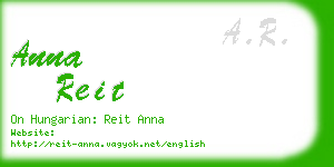anna reit business card